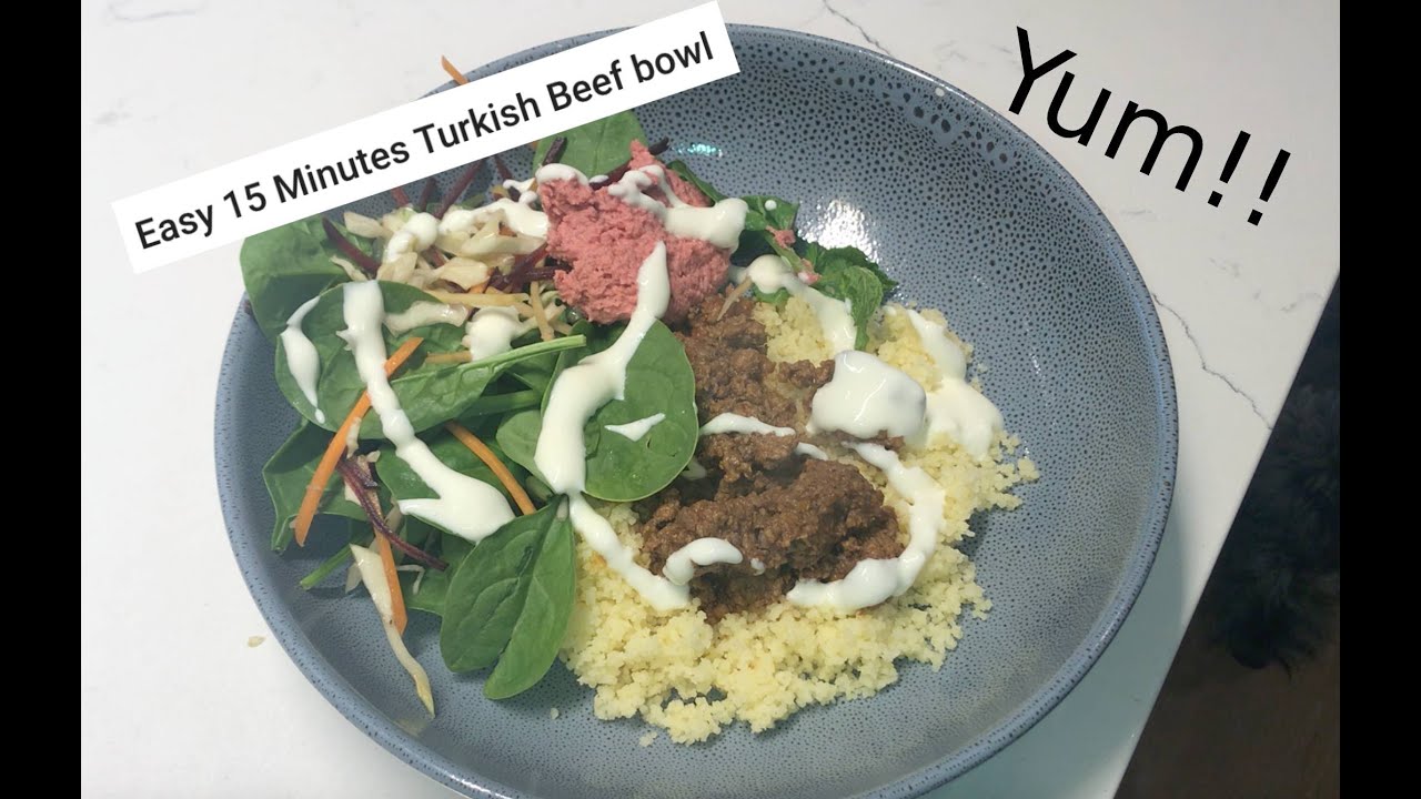 Easy 15 Minutes Turkish Beef bowl