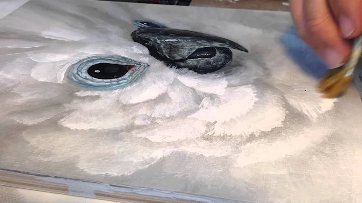 Greg CRAOLA Simkins painting a Cockatoo