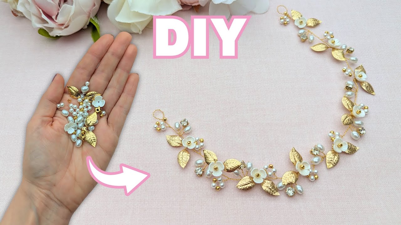 Make a Stunning Bridal Hair Vine | Easy DIY Tutorial with Pearls & Flowers