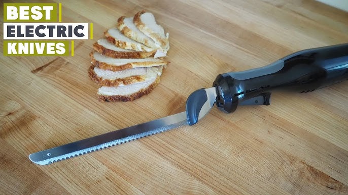 Black+Decker Comfort Grip Electric Knife with 7-Inch Stainles Steel Blades  & Safety Lock Button, Ideal for Carving, Slicing & Cutting Meats, Turkey