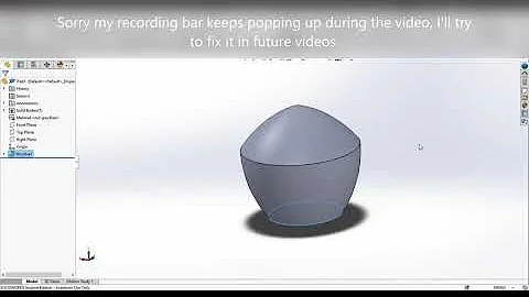 MAKING A SHAPE OF CONSTANT WIDTH- Solidworks how to make cool mathematical shapes