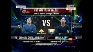 Pwl 2017 Nirmala Devi Vs Carolina Castillo 18Th Jan Ncr Punjab Royals Vs Mumbai Maharathi