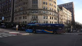 NYC Bus: West Harlem bound LFS Gen-4 HEV 9720 M104 at Riverside Dr/116 St