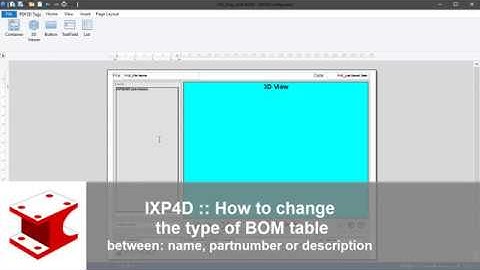 IXP4D - How to change  the type of BOM Table