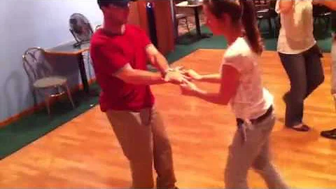 Sam Keim and Steven DeMars dancing