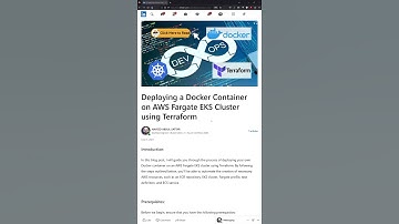 Deployed my Docker container on an AWS Fargate EKS cluster using Terraform! 🐳🌟 #shorts