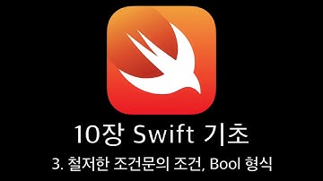 10장 Swift 기초 3, 철저한 조건문의 조걱, Bool 형식