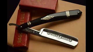Sold Straight Razor Presentation A. Vedel Medaille Dor Rasoir Etoile