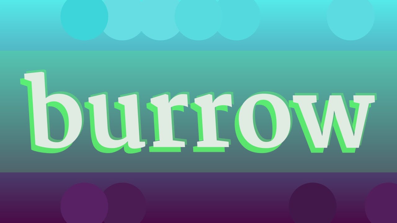 BURROW Pronunciation How To Pronounce BURROW YouTube BURROW Pronunciation How To Pronounce BURROW YouTube