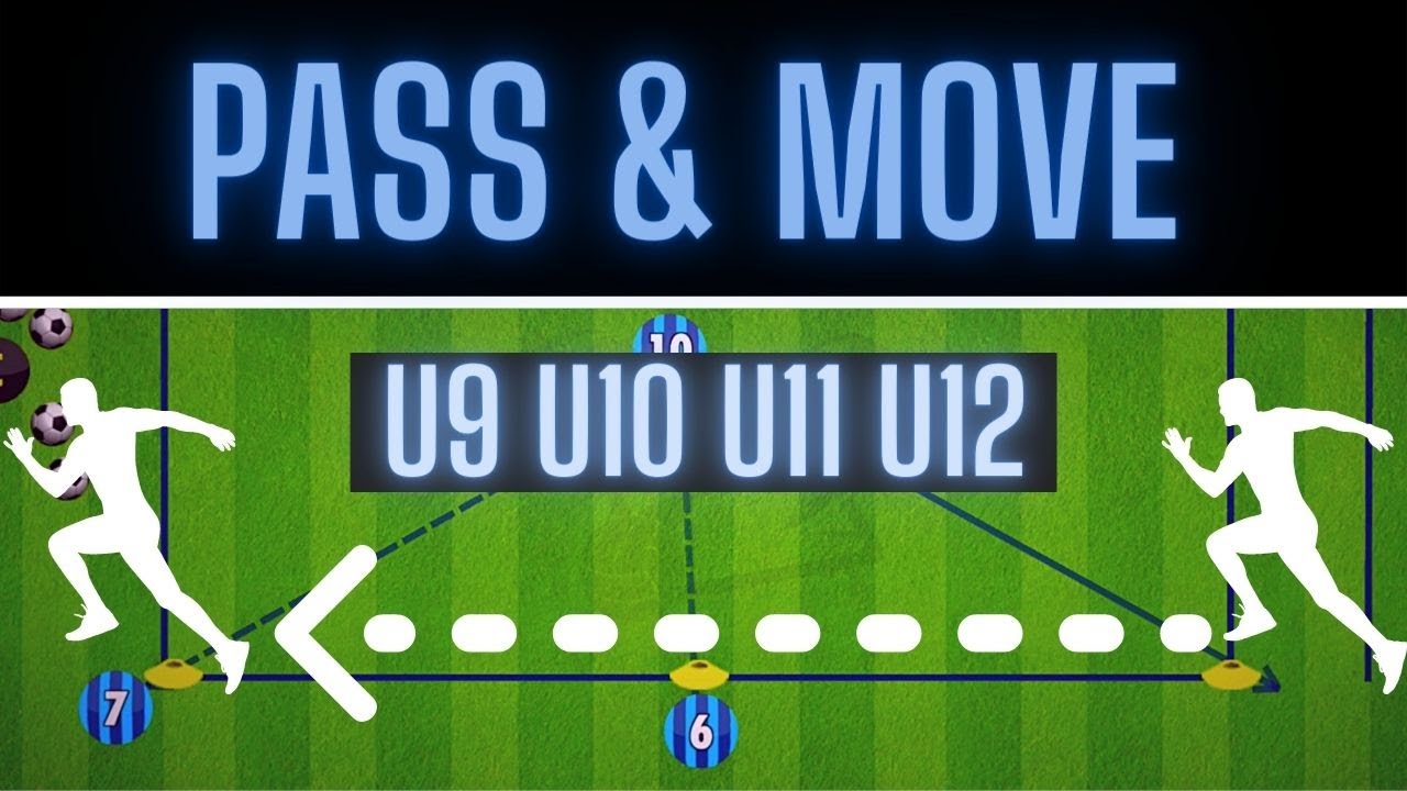 Pass Move Drill U9 U10 U11 U12 Soccer Football Passing 
