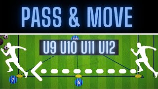 Pass & Move Drill | U9 U10 U11 U12 | Soccer/Football Passing Combination screenshot 2