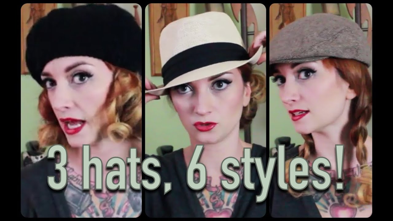 6 ways to wear your hair with 3 different hats by CHERRY DOLLFACE