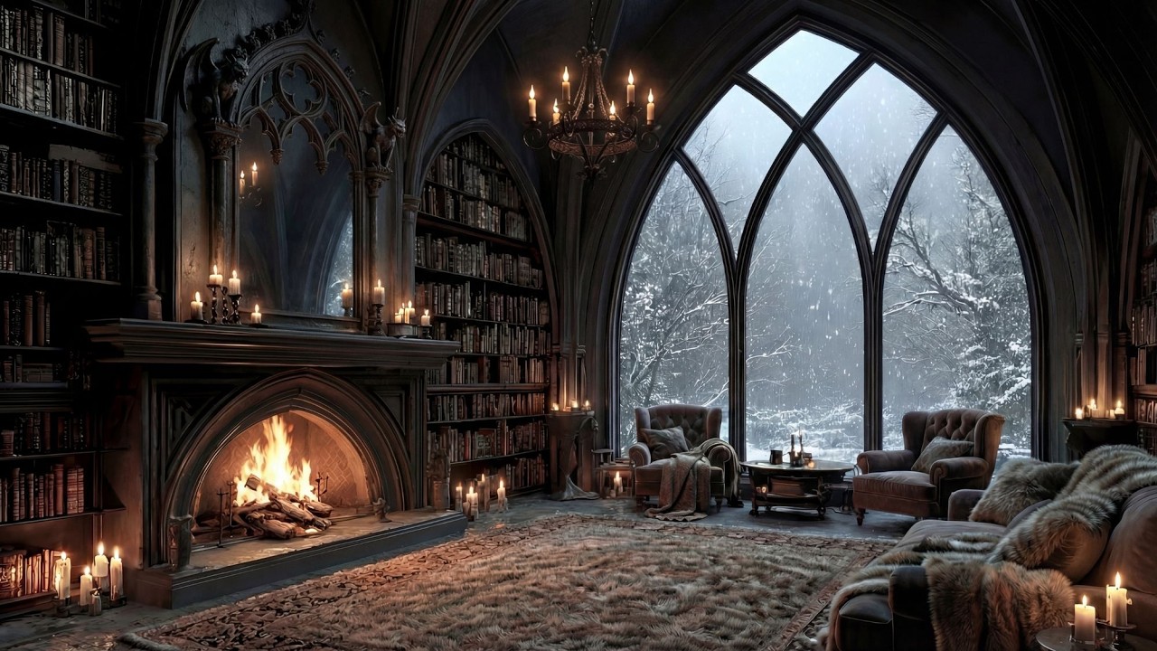 𝗬𝗼𝘂'𝗿𝗲 𝗦𝗽𝗲𝗻𝗱𝗶𝗻𝗴 𝗮 𝗗𝗮𝗿𝗸 𝗖𝗼𝗹𝗱 𝗡𝗶𝗴𝗵𝘁 𝗯𝘆 𝗧𝗵𝗲 𝗙𝗶𝗿𝗲 | 𝗗𝗮𝗿𝗸 𝗔𝗰𝗮𝗱𝗲𝗺𝗶𝗮 𝗔𝗺𝗯𝗶𝗲𝗻𝗰𝗲 | 𝗠𝗼𝗼𝗱𝘆 𝗣𝗹𝗮𝘆𝗹𝗶𝘀𝘁 𝗳𝗼𝗿 𝗦𝘁𝘂𝗱𝘆