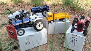 Truck 🚚 Die Tractor 4WD Model Unboxing | Tata Truck, Mahindra Novo, John Deere, Kubota, |72|