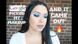 GOOGLE PICKS MY MAKEUP CHALLENGE! | NikkieTutorials inspired | Blue Halo Eye