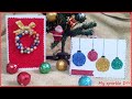 DIY Christmas Cards..(Ornaments and Wearth) easy Holiday 12