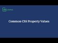 Common CSS Values | Getting know more about CSS.