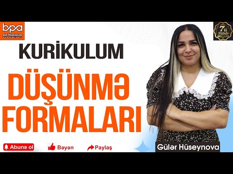 Gülər Hüseynova. Düşünmə formaları. Bəyən və paylaş. 055-841-61-11