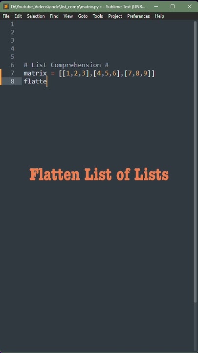 Flatten list of list - YouTube
