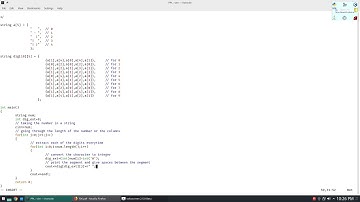 Competitive Programming Tutorial and Walkthrough - To print any number in LCD format