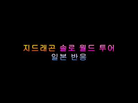 GD 지드래곤 솔로 월드 투어 일본 반응[구독맨]
