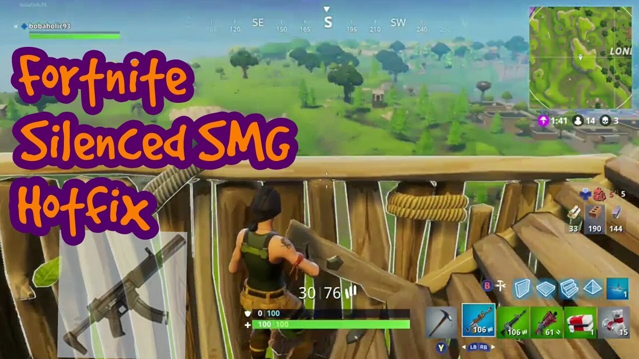 Silenced SMG Hotfix Notes 20th November (Fortnite BR) XB1