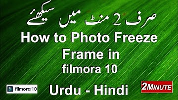 How to SNAPSHOT freeze frame effect in FILMORA 10 | All About in Minutes