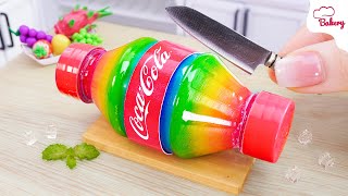 [💕Mini Cake 💕] How to Make Double-ended Rainbow Jelly Bottle | Mini Bakery