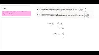 Assertion & Reason Q4 STRAIGHT LINE