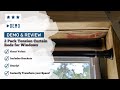 Demo &amp; Review - QINGYUN Adjustable Tension Curtain Rods No Drilling