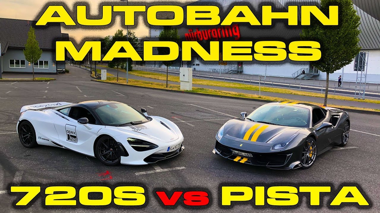 200 Mph Autobahn Madness Ferrari Pista Vs Mclaren 720s Roll Racing Performance Testing