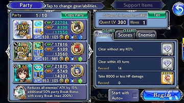 Weiss BT Phase Full Melee Showcase Act 4 Chap 4 Pt 1 DFFOO