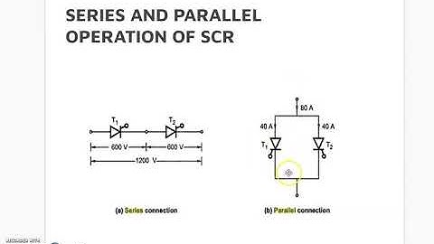 Lecture 7: SERIES AND PARALLEL OPERATION OF A THYRISTOR