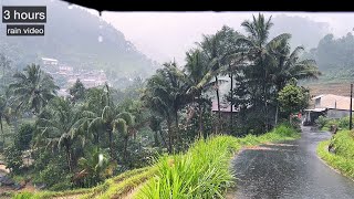 Beautiful rain in indonesian village||ambience rain in village||very relaxing