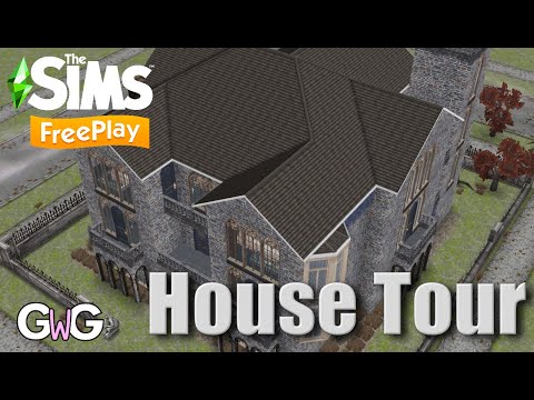 The Sims Freeplay- Goth Family Manor Tour