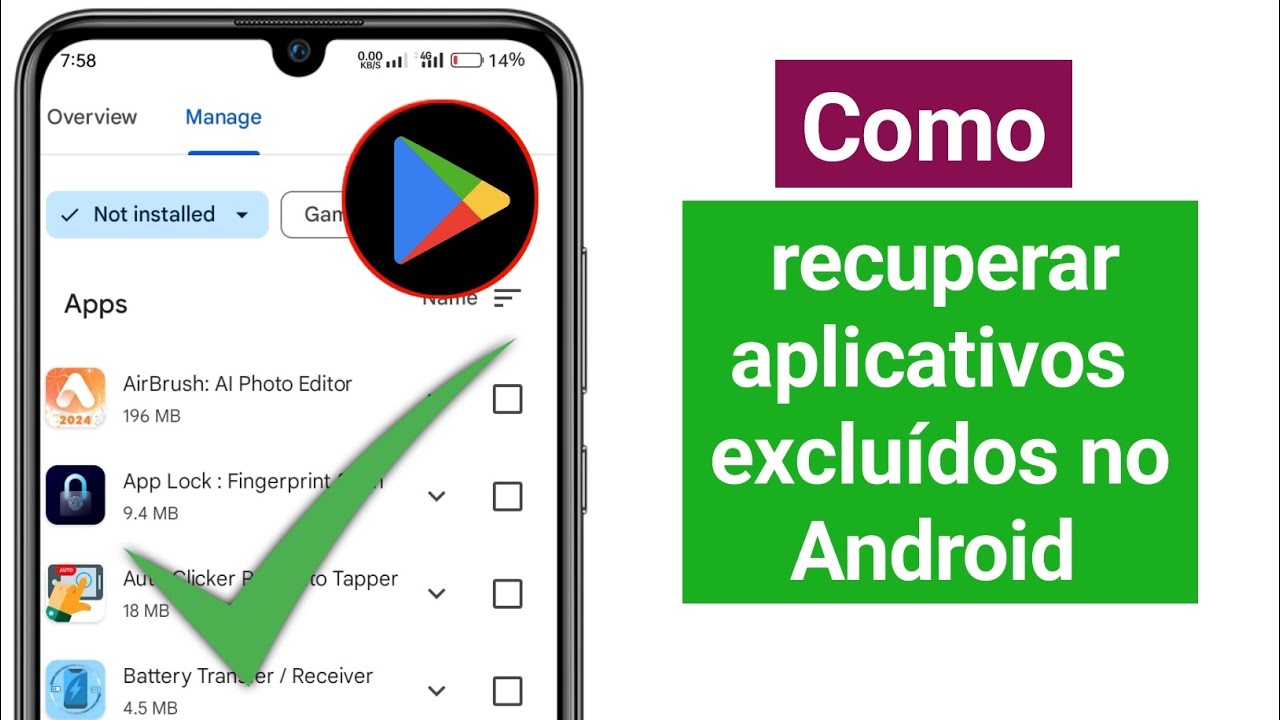 Como recuperar aplicativos excluídos no telefone Android | - YouTube