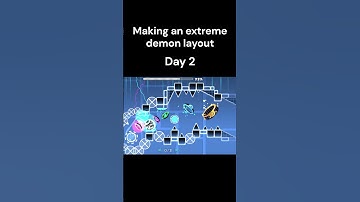 Making an extreme demon layout day 2 #demon #extremedemon #gd #geometrydash