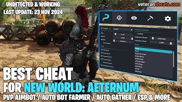 The BEST New World Aeternum Cheats - Auto Bot Farmer, PvP Aimbot, ESP - Veterancheats