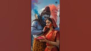🔱 Har Har Mahadev! Jai Maa Parvati! 🎨🌸💙🔥 Bholenath ki leela, Rangon ki Holi! ❤️🌿