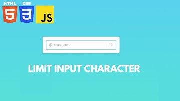 How To Build Limit Input Character In HTML , CSS & JAVASCRIPT