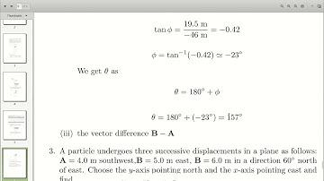 UNZA PHY 1010 Tutorial Sheet 1 TG 17, 18 & 28   Vectors Questions 2B & 2C SOLVED