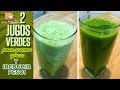 2 jugos verdes para quemar grasa y bajar de peso - Cocina Vegan Fácil