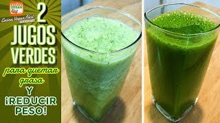 2 jugos verdes para quemar grasa y bajar de peso - Cocina Vegan Fácil screenshot 4