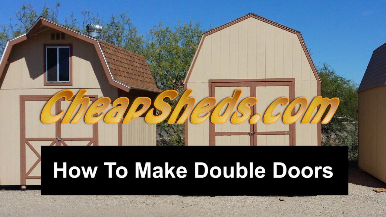 How To Build Double Shed Doors - YouTube