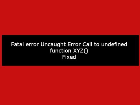 Fatal error Uncaught