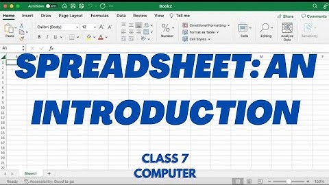 Spreadsheet:An Introduction|class 7|Computer|ICSE|chapter 5
