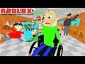 BALDI GOES TO A GROCERY STORE.. IN A WHEELCHAIR!! | The Weird Side of Roblox: Baldi's Basics RP