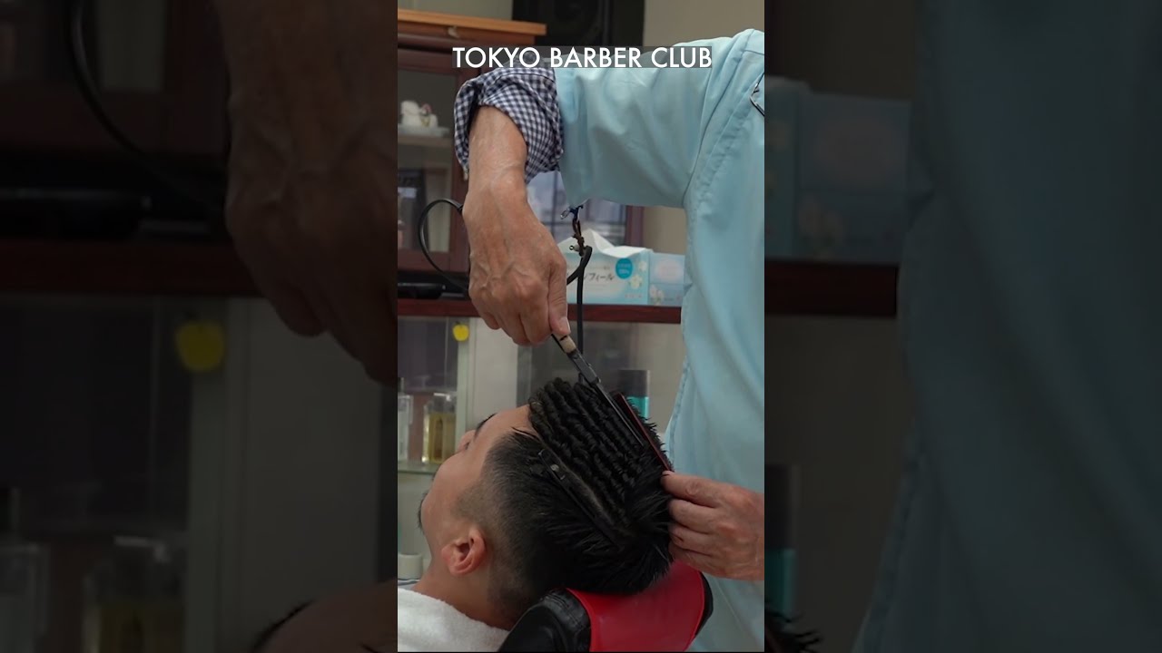 Iron Perm Before After At Japanese Classic Barber Full Video From Comment Shorts