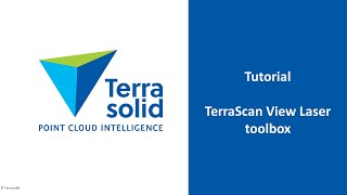 TerraScan View Laser Toolbox