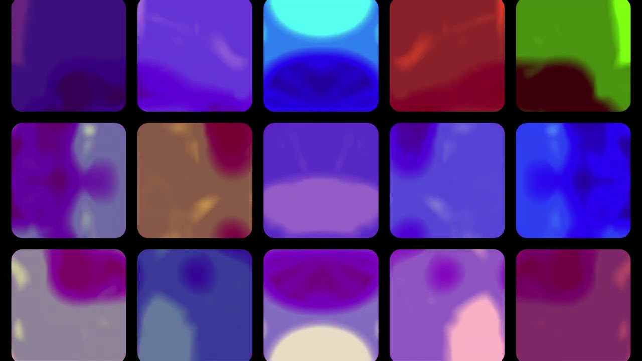 RGB Color Changing Animated Abstract Square Blocks Visual Motion Graphic Art TV Screensaver